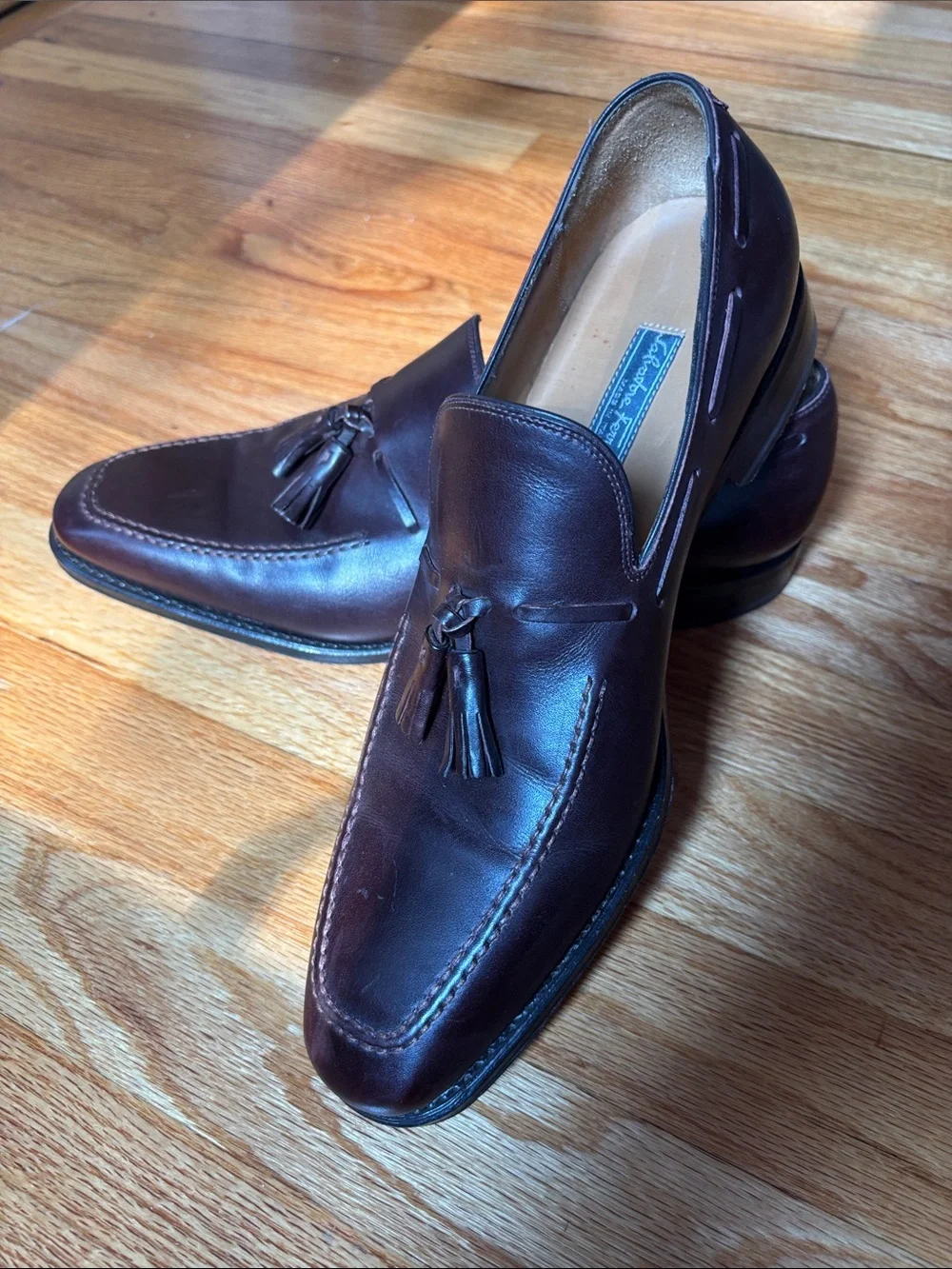 Salvatore Ferragamo Dark Brown Leather Tassel Loafers